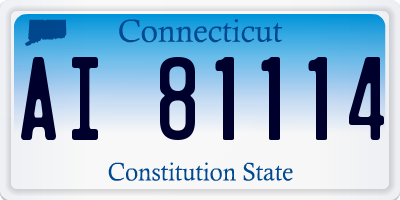 CT license plate AI81114