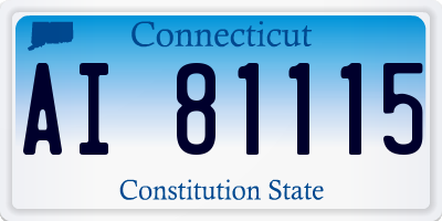 CT license plate AI81115