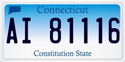 CT license plate AI81116