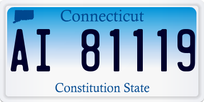 CT license plate AI81119