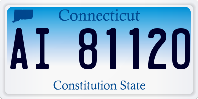 CT license plate AI81120