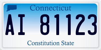 CT license plate AI81123
