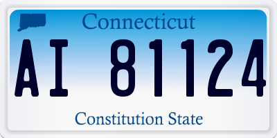 CT license plate AI81124