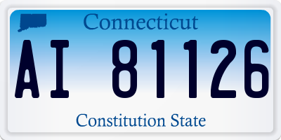 CT license plate AI81126