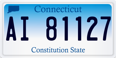 CT license plate AI81127