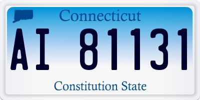 CT license plate AI81131