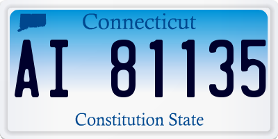 CT license plate AI81135