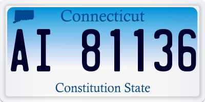 CT license plate AI81136