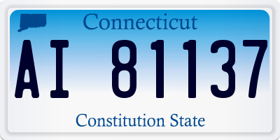 CT license plate AI81137