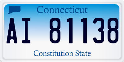CT license plate AI81138