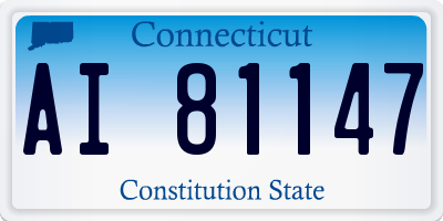 CT license plate AI81147