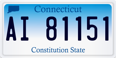 CT license plate AI81151