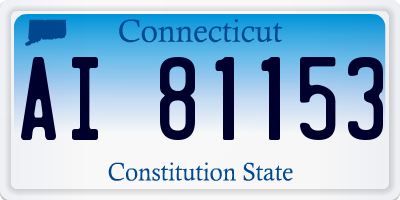 CT license plate AI81153