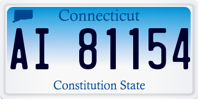 CT license plate AI81154