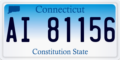 CT license plate AI81156