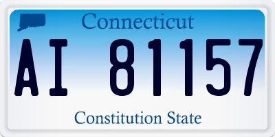 CT license plate AI81157