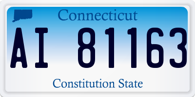 CT license plate AI81163