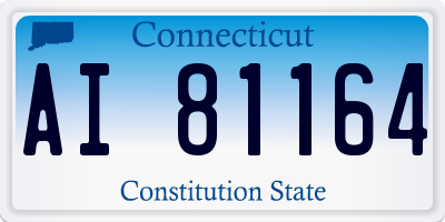 CT license plate AI81164