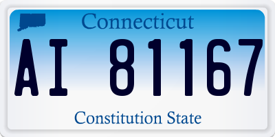 CT license plate AI81167