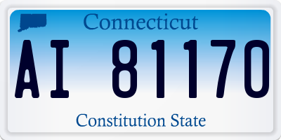 CT license plate AI81170