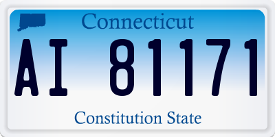 CT license plate AI81171