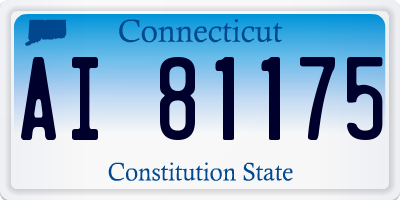 CT license plate AI81175