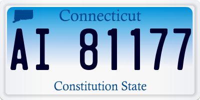 CT license plate AI81177