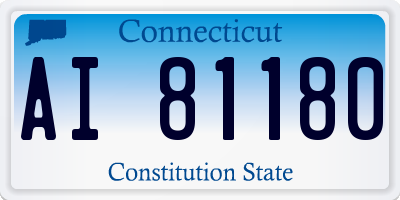 CT license plate AI81180
