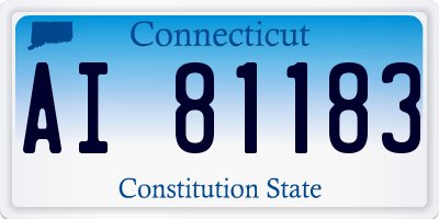 CT license plate AI81183