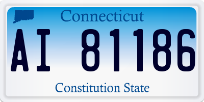 CT license plate AI81186