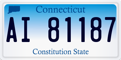 CT license plate AI81187