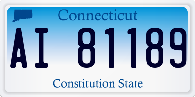 CT license plate AI81189