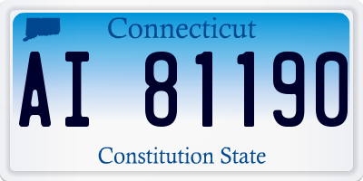 CT license plate AI81190