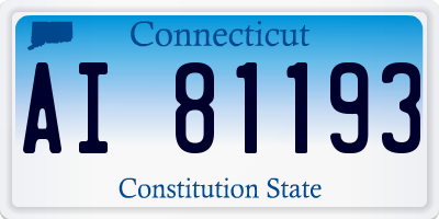 CT license plate AI81193