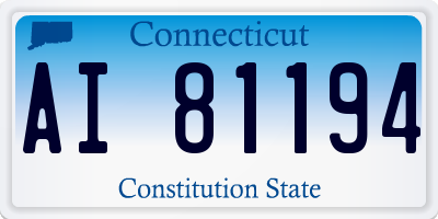 CT license plate AI81194
