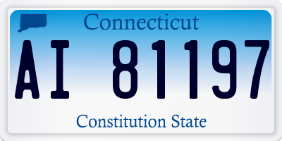 CT license plate AI81197