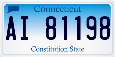 CT license plate AI81198
