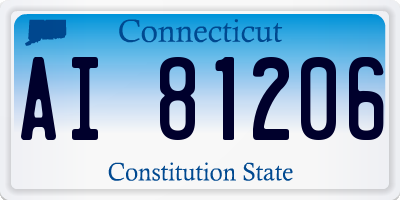 CT license plate AI81206