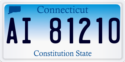 CT license plate AI81210