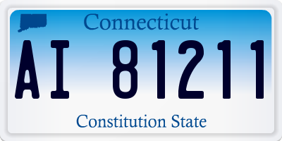 CT license plate AI81211