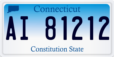 CT license plate AI81212