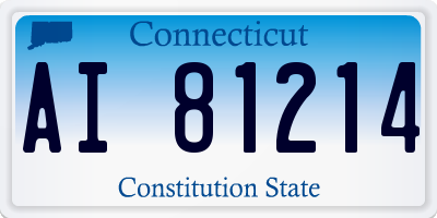 CT license plate AI81214
