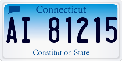 CT license plate AI81215