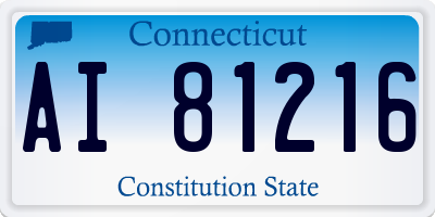 CT license plate AI81216