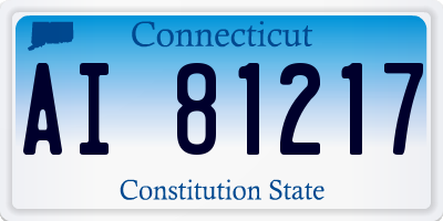 CT license plate AI81217
