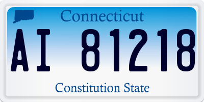 CT license plate AI81218
