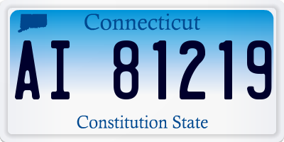 CT license plate AI81219