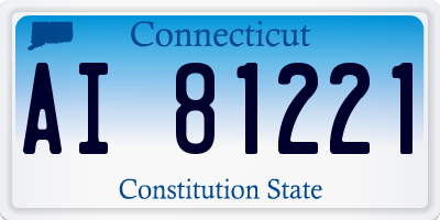 CT license plate AI81221