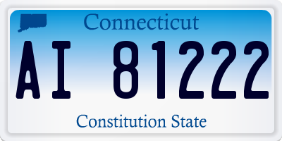 CT license plate AI81222