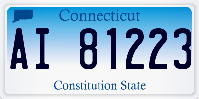 CT license plate AI81223